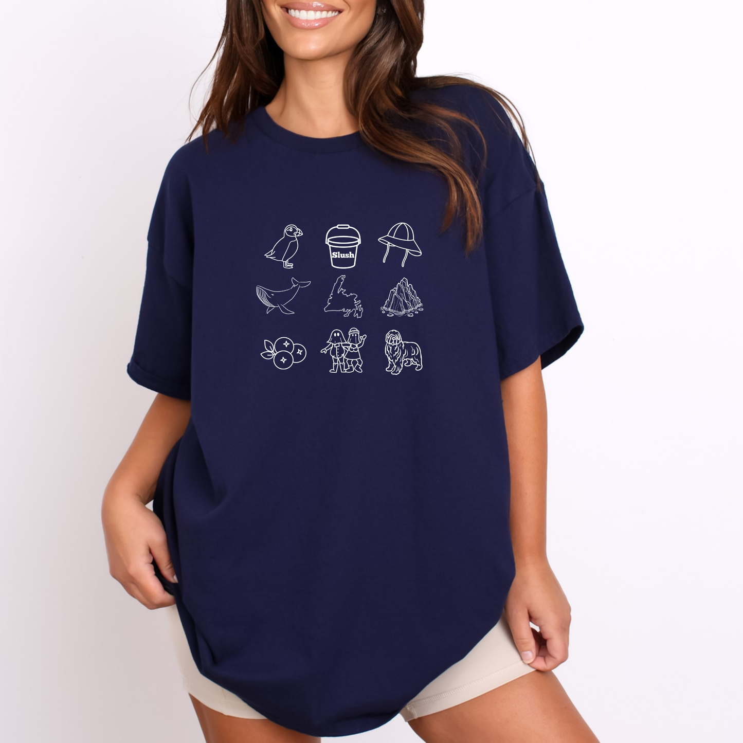 Newfoundland Favorites White Outline T-shirts