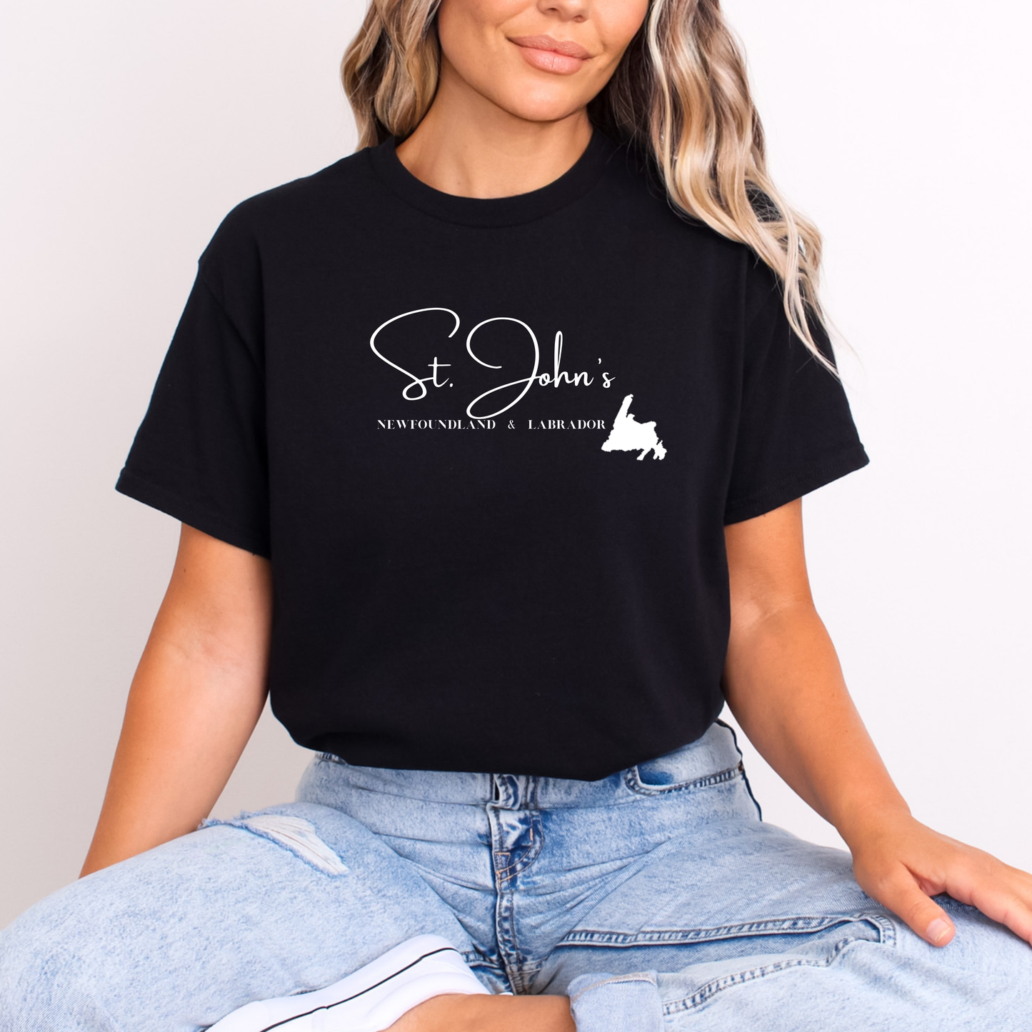 Custom "Your Town/City" Newfoundland T-shirts- Map, Puffin, Iceberg, Anchor & Whale