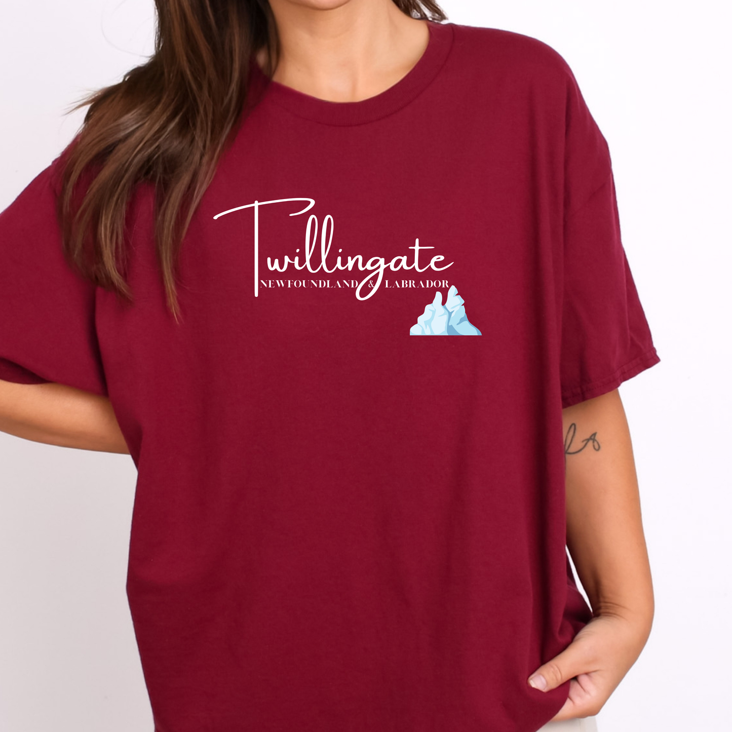 Custom "Your Town/City" Newfoundland T-shirts- Map, Puffin, Iceberg, Anchor & Whale