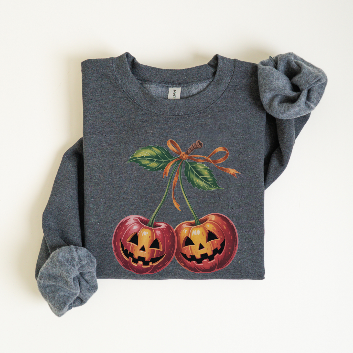 NEW FOR FALL! Cherry Pumpkin Crewneck Sweatshirt