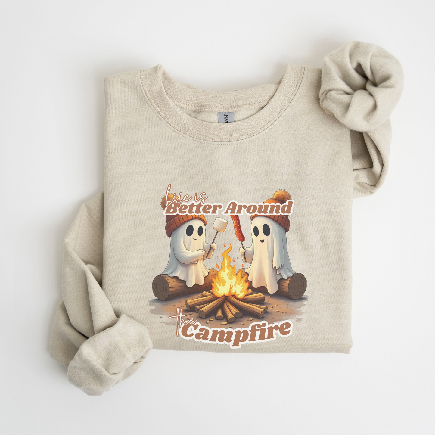 NEW FOR FALL Ghost Life is Better around the Campfire Sweatshirt Crewneck