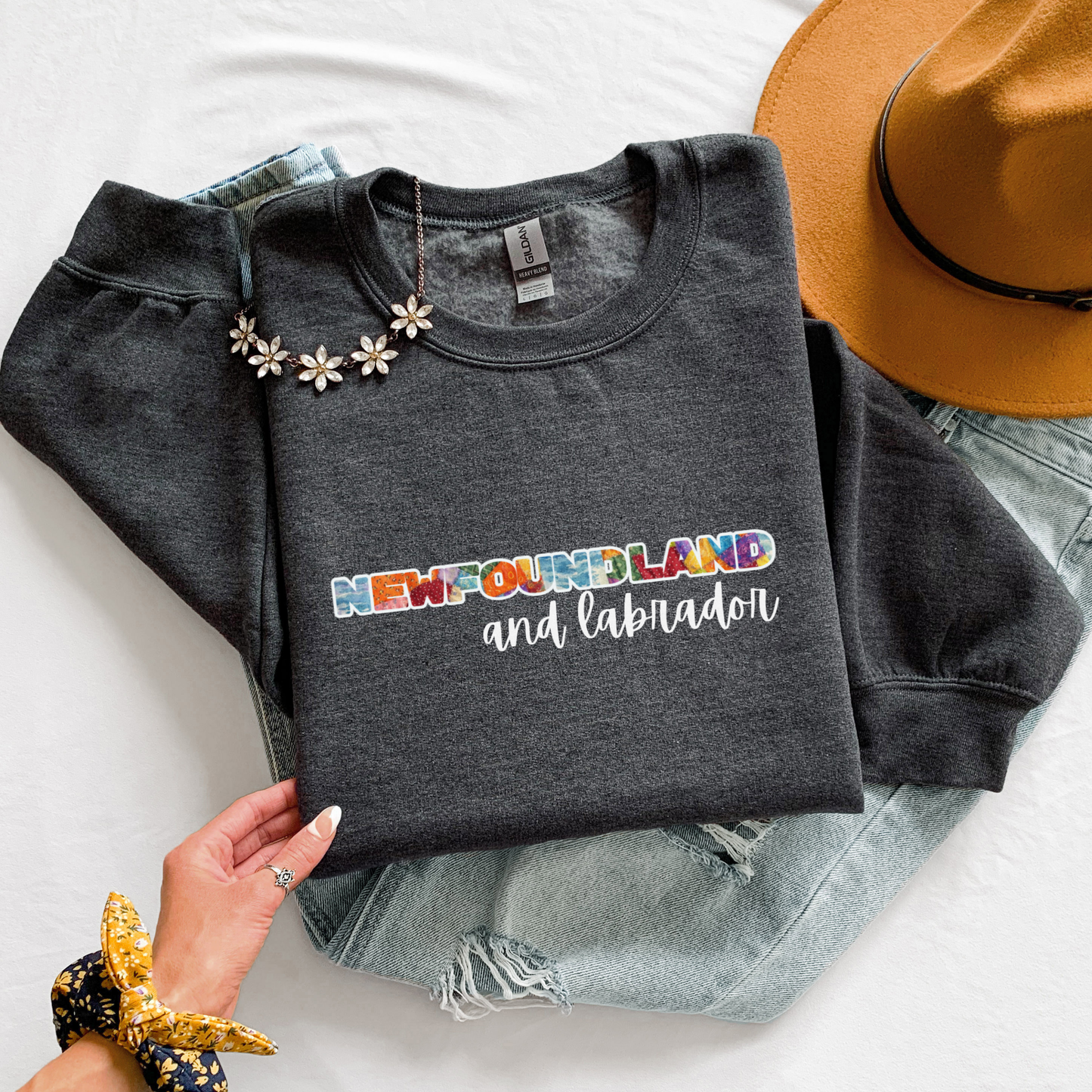 Patchwork Newfoundland & Labrador Crewneck Sweatshirts