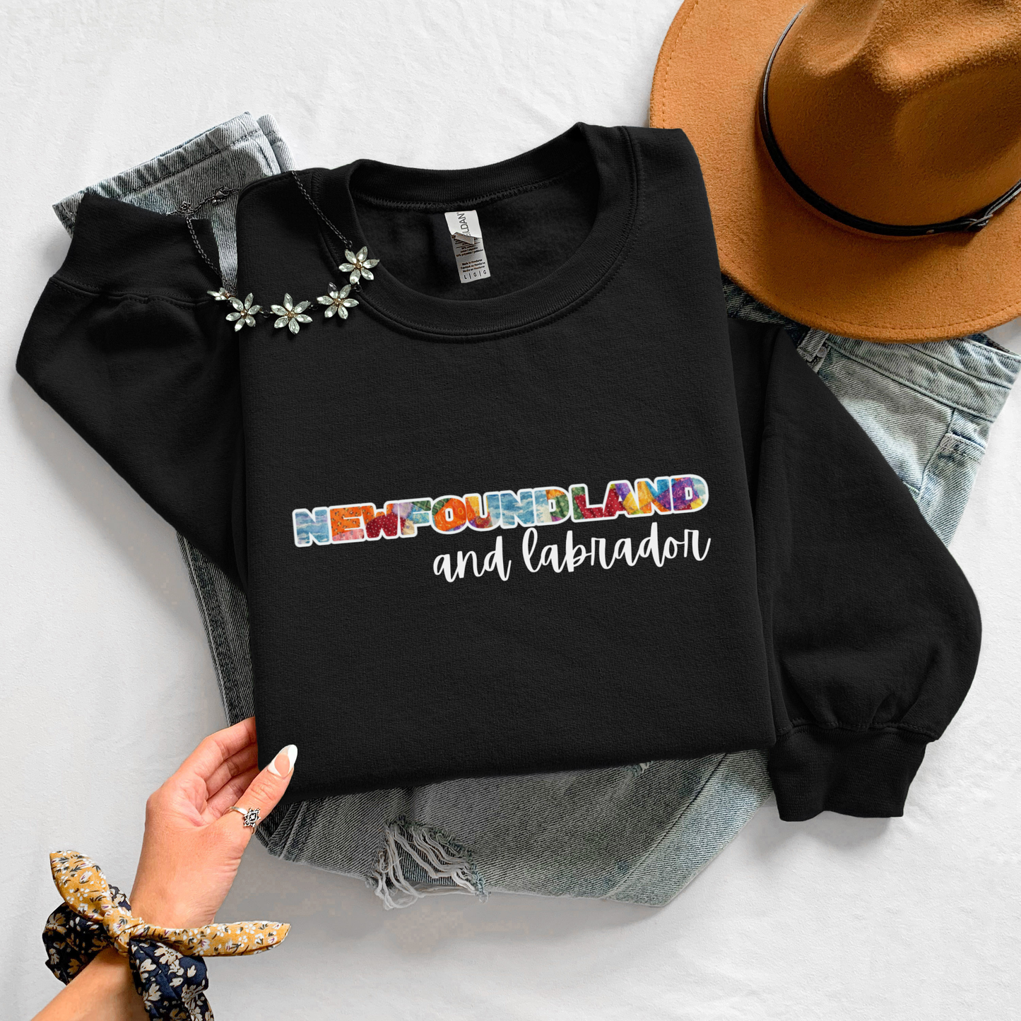 Patchwork Newfoundland & Labrador Crewneck Sweatshirts