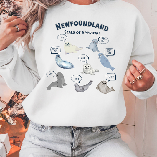 Newfoundland Seals of Approval Crewneck Sweatshirts