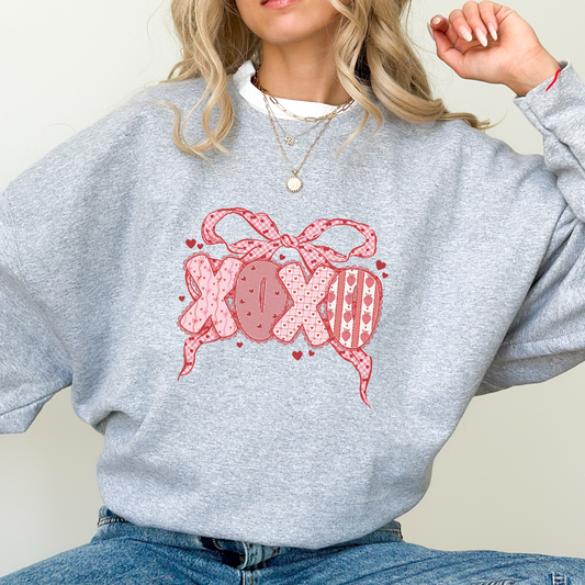 XOXO Bow Valentine Crewneck Sweatshirt