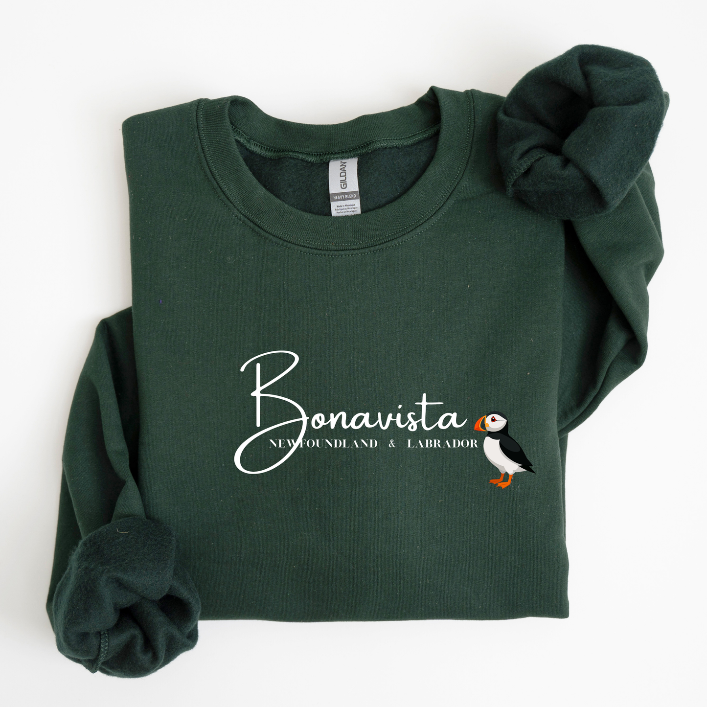 Custom "Your Town/City" Crewneck Sweatshirts - Map, Puffin, Iceberg, Anchor & Whale