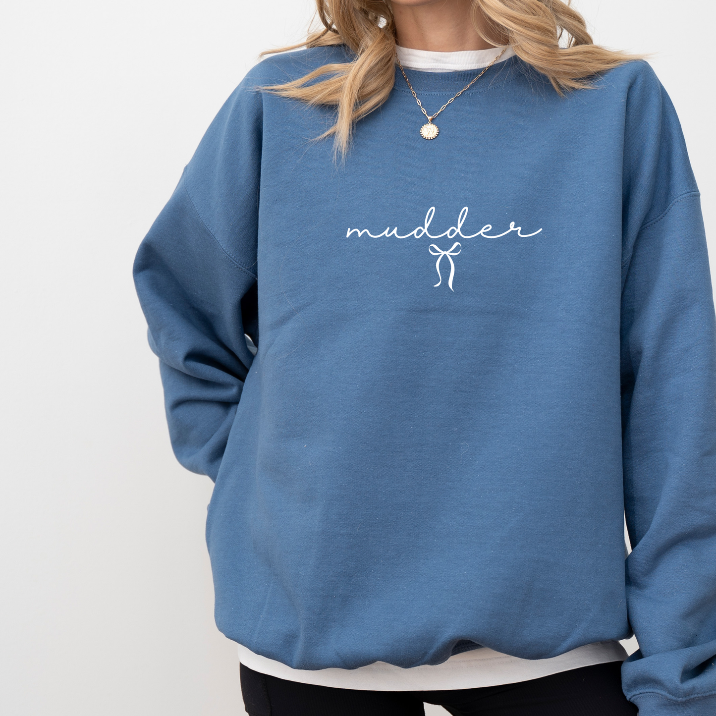 Embroidered Mudder Sweatshirt with Bow