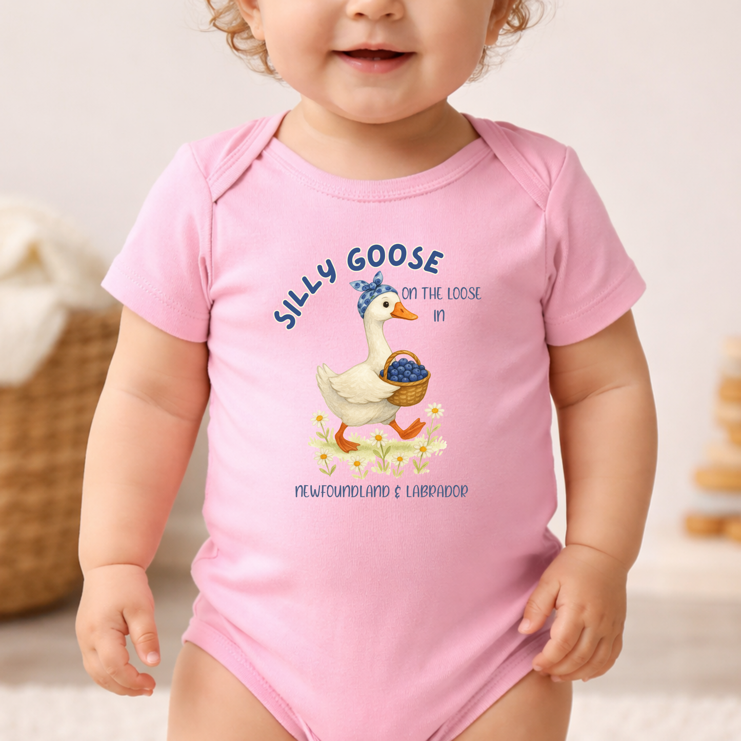 Silly Goose Blueberry Baby Onesie NB -24M