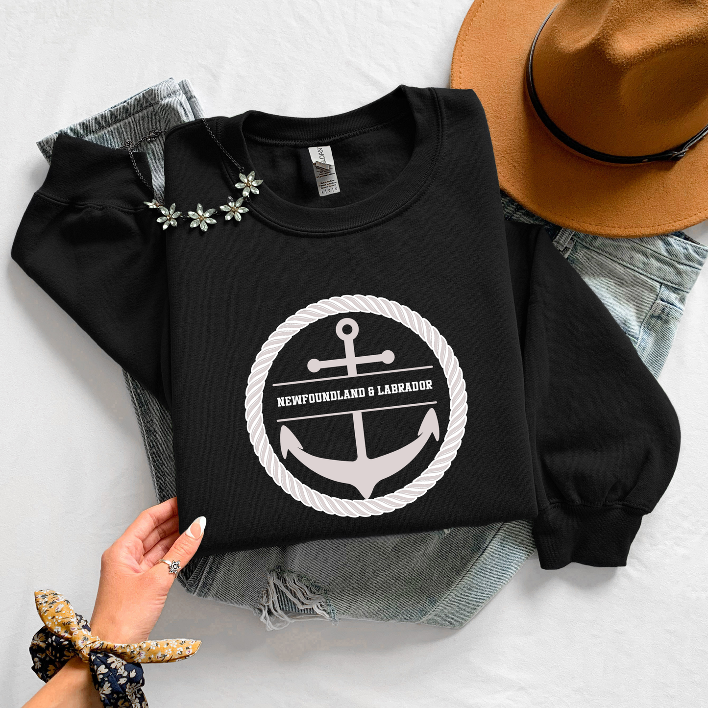 Newfoundland & Labrador Anchor Crewneck Sweatshirts