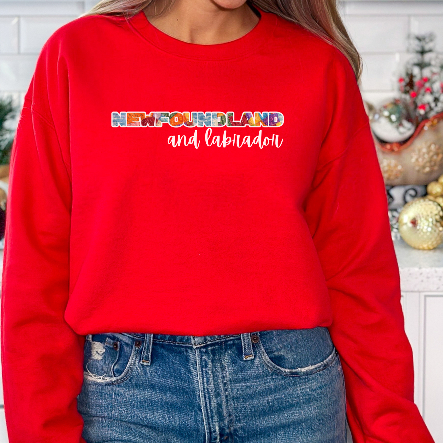Patchwork Newfoundland & Labrador Crewneck Sweatshirts