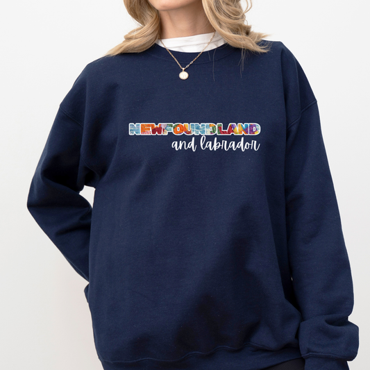 Patchwork Newfoundland & Labrador Crewneck Sweatshirts