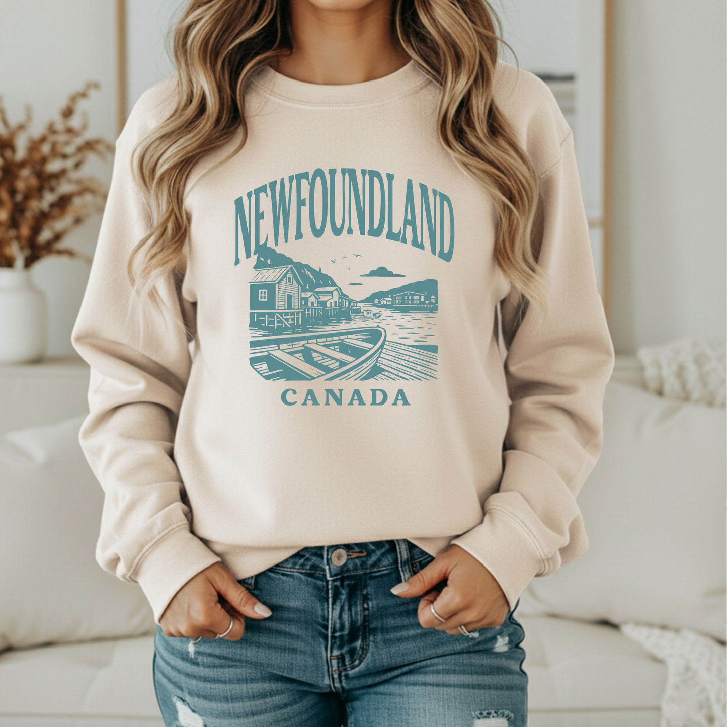 Newfoundland Harbour Crewneck Sweatshirts