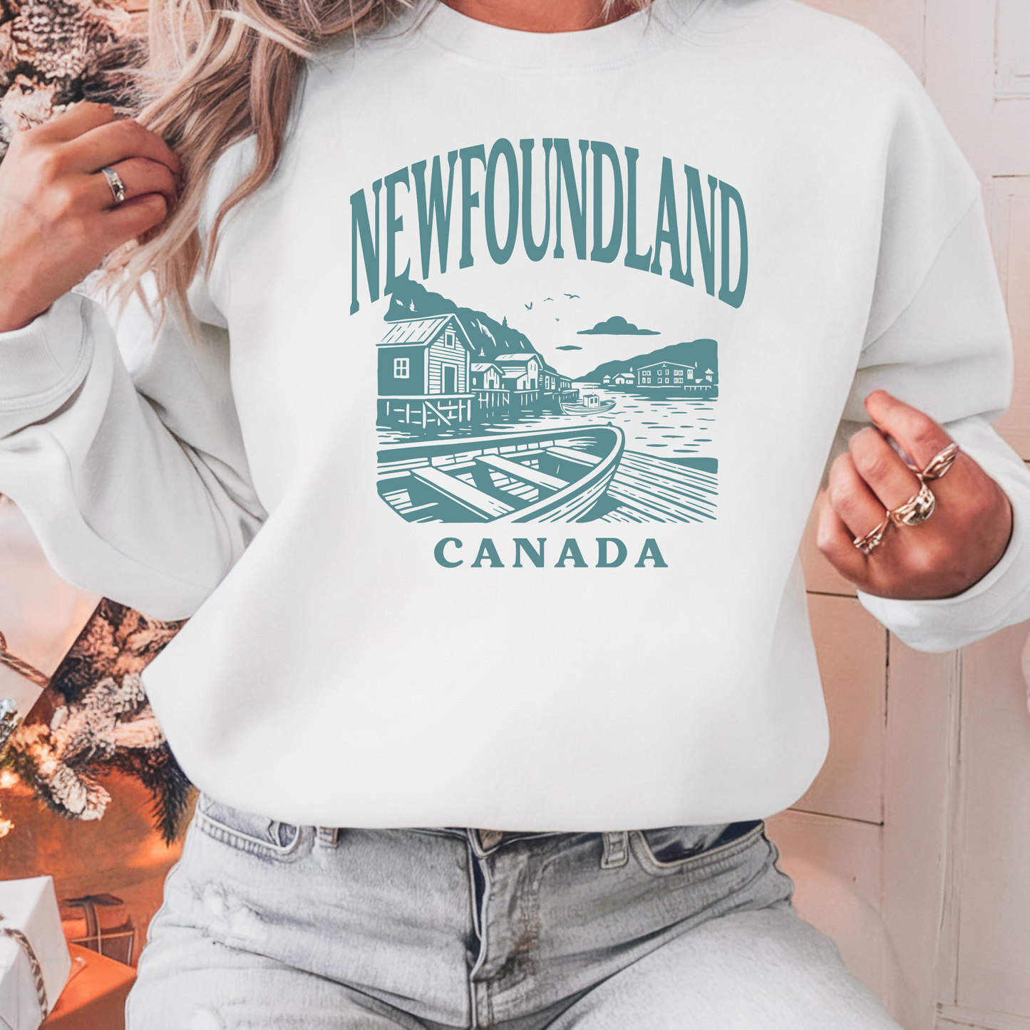 Newfoundland Harbour Crewneck Sweatshirts
