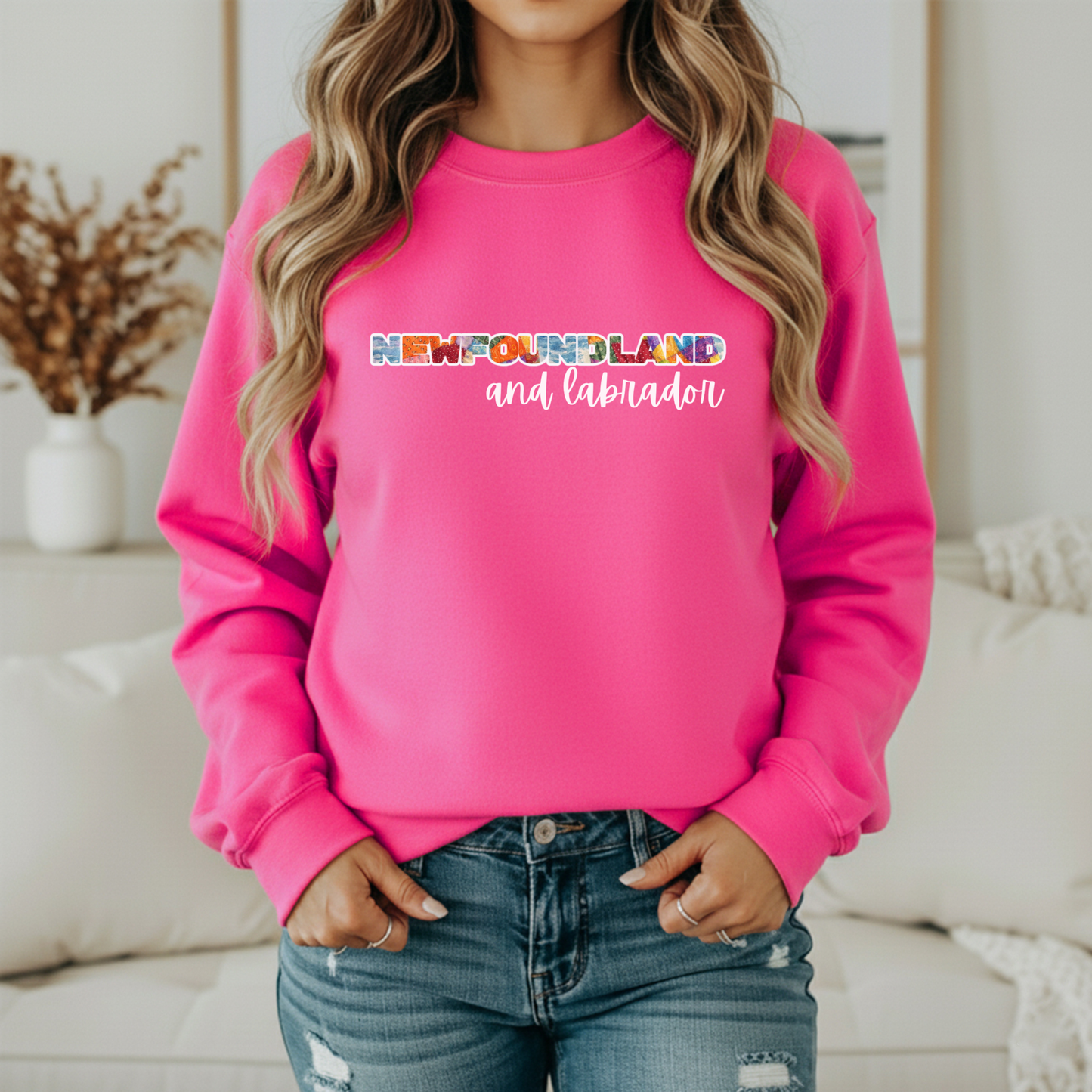 Patchwork Newfoundland & Labrador Crewneck Sweatshirts