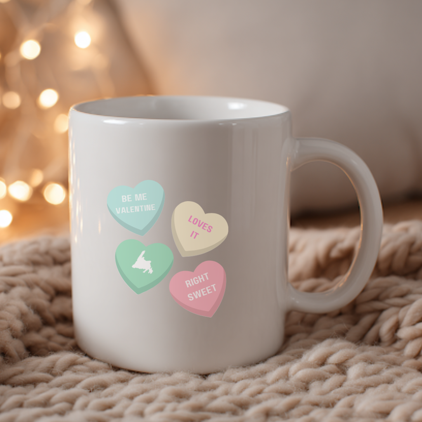 Heart Candy Ceramic Mug 11 oz