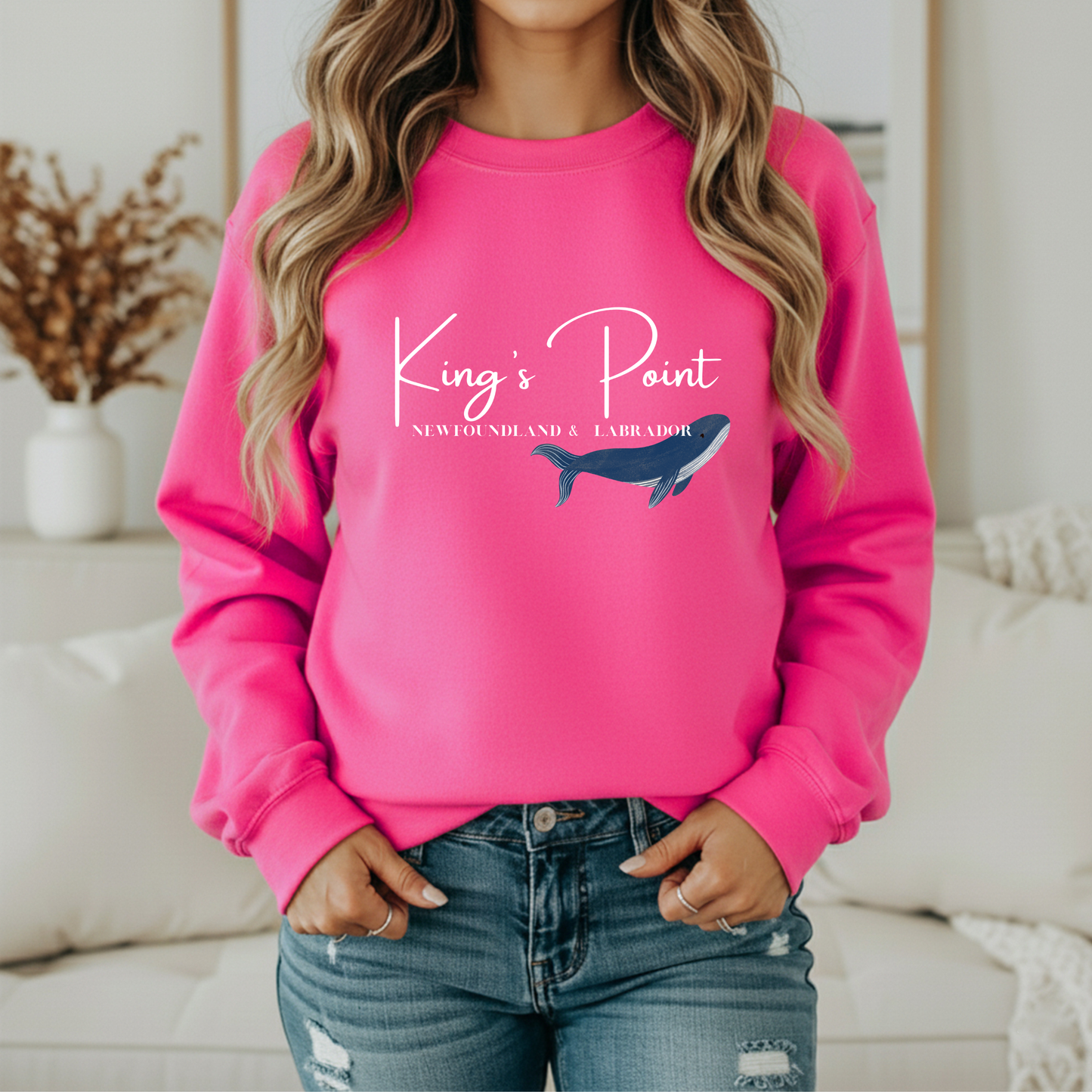 Custom "Your Town/City" Crewneck Sweatshirts - Map, Puffin, Iceberg, Anchor & Whale