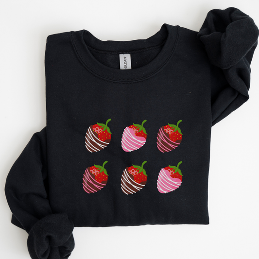 Chocolate Covered Strawberries Valentine Sweatshirt