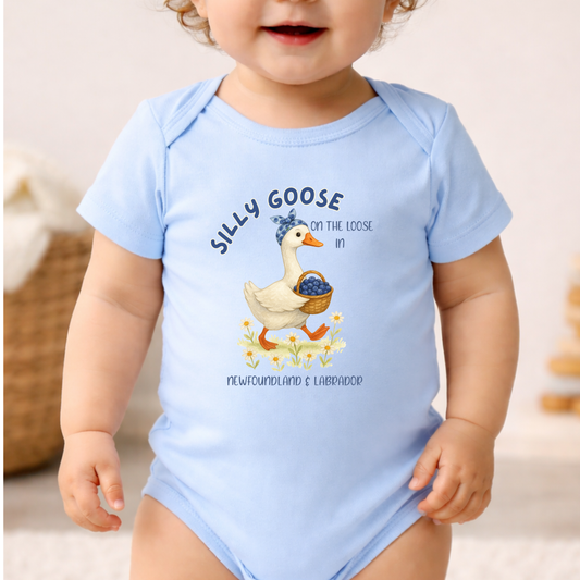 Silly Goose Blueberry Baby Onesie NB -24M