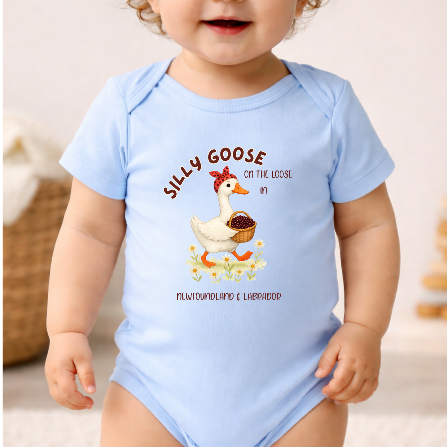 Silly Goose Partridgeberry Baby Onesie NB -24M