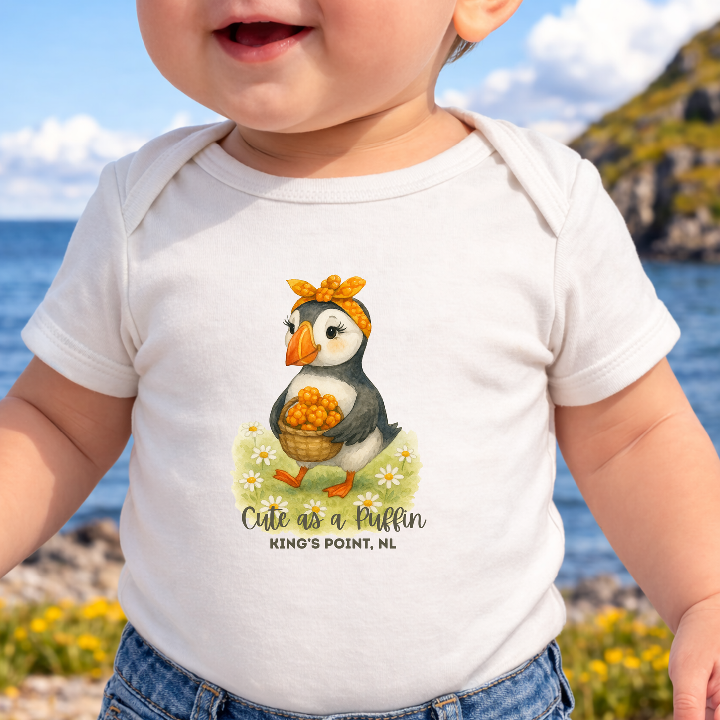 Cute as a Puffin Bakeapple Baby Onesie NB - 24M