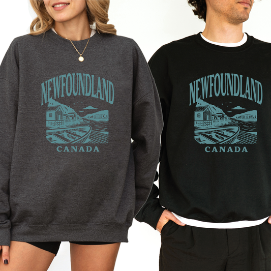 Newfoundland Harbour Crewneck Sweatshirts