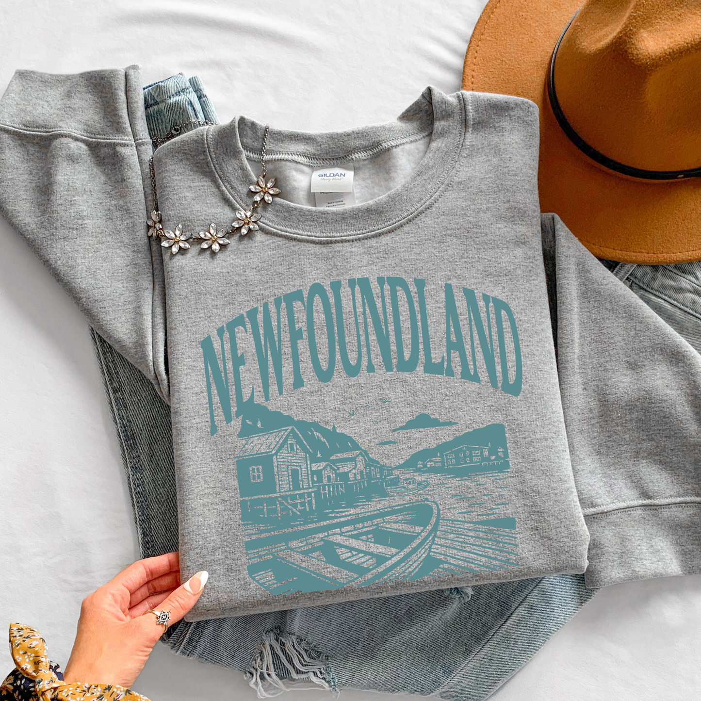 Newfoundland Harbour Crewneck Sweatshirts