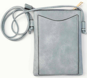 Whale Tail Lacer cut crossbody cellphone bag - Blue