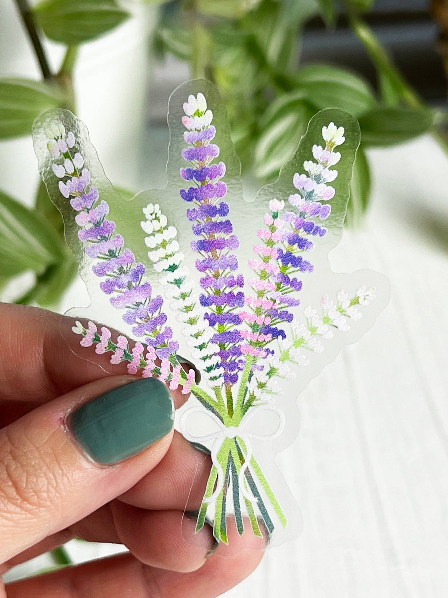 Clear Lupines Wildflower Bouquet Sticker