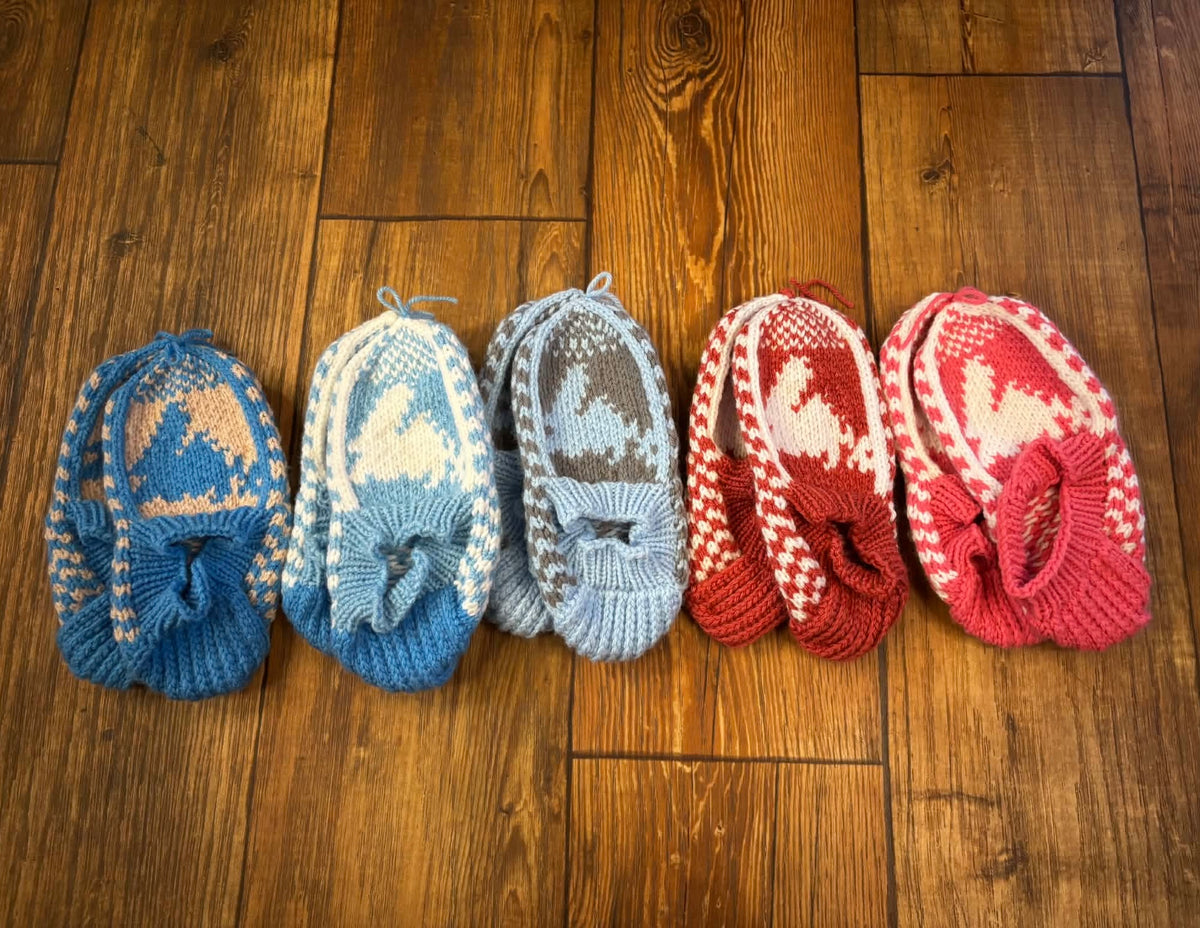 Newfoundland Map Handmade Knitted Slippers