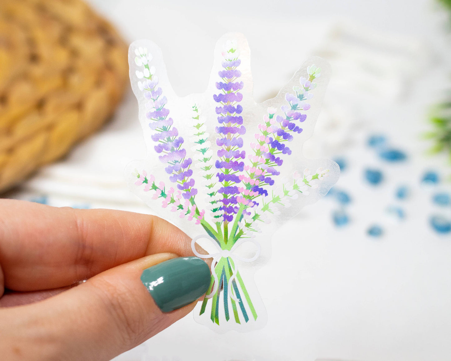 Clear Lupines Wildflower Bouquet Sticker