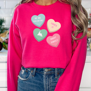 Newfoundland Love Heart Pink Crewneck Sweatshirt S-2XL