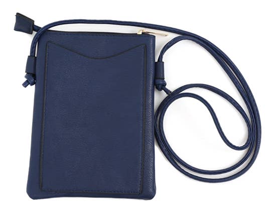 Anchor Crossbody Bag With Cellphone Pocket - Navy