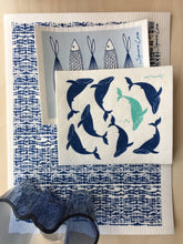 Load image into Gallery viewer, Whales Swedish Dishcloth BIODEGRADABLE &amp; COMPOSTABLE