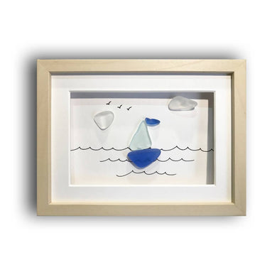 Sailboat, Sea Glass ART