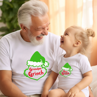 Grinch Extended Family Matching Tshirts NB-2XL