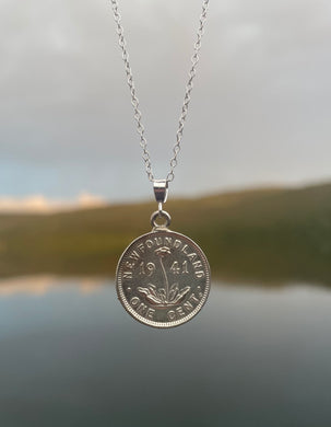 Sterling Silver Newfoundland 1941 Penny Necklace