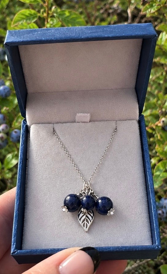 Blueberry Sterling Silver Necklace