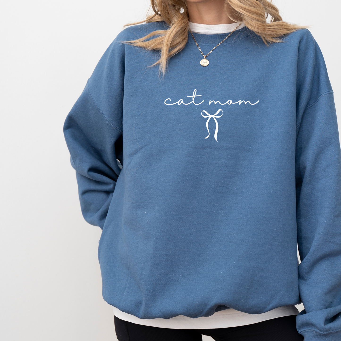 Embroidered Custom (PET MOM) Sweatshirt with Bow/Pet Names