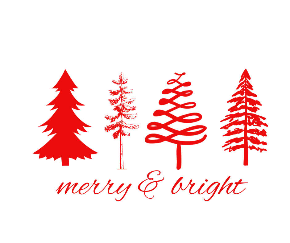 Merry & Bright Christmas Tree Tshirt