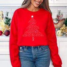 Load image into Gallery viewer, Newfie Phrase Christmas Tree Sweatshirt