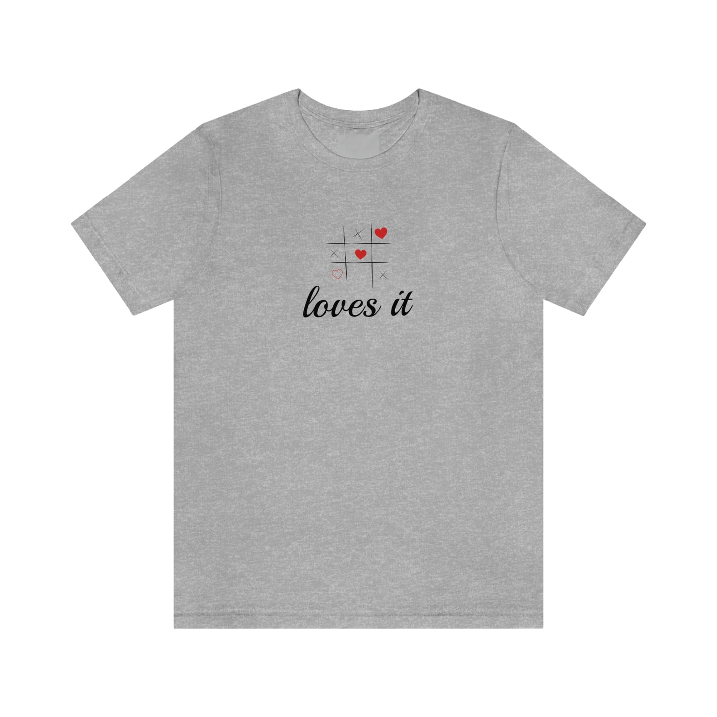 Unisex Loves It TIC TAC TOE Short Sleeve T-shirt 4 Colors / S- 3XL Great couples shirt