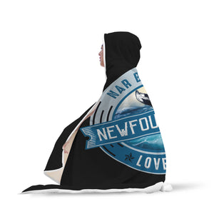 Nar Bit Nice Loves It Black Fluffy Hooded Blanket - Youth & Adult Sizes