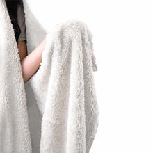 Load image into Gallery viewer, Nar Bit Nice Loves it White Hooded Fluffy Blanket - Youth &amp; Adult Sizes
