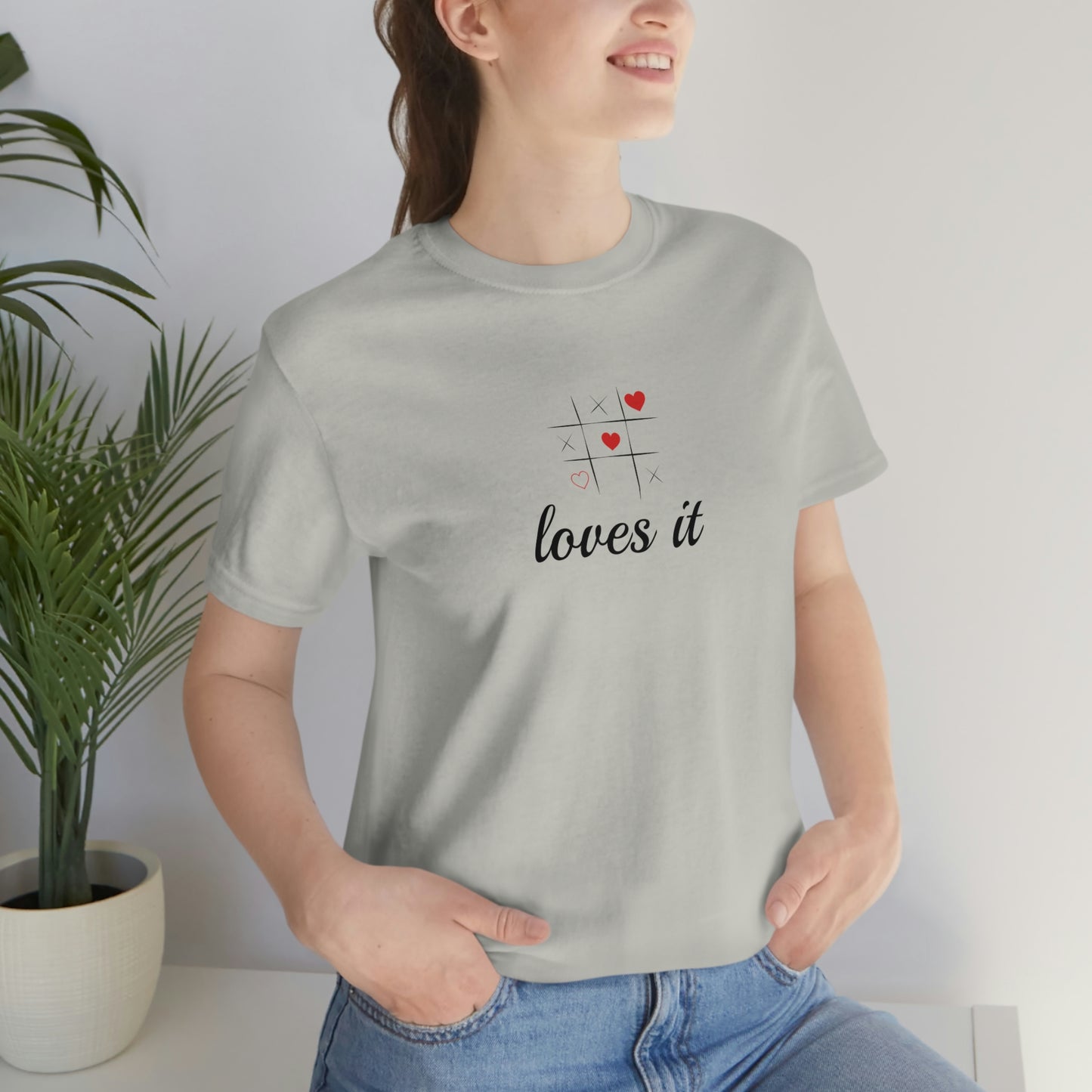 Unisex Loves It TIC TAC TOE Short Sleeve T-shirt 4 Colors / S- 3XL Great couples shirt