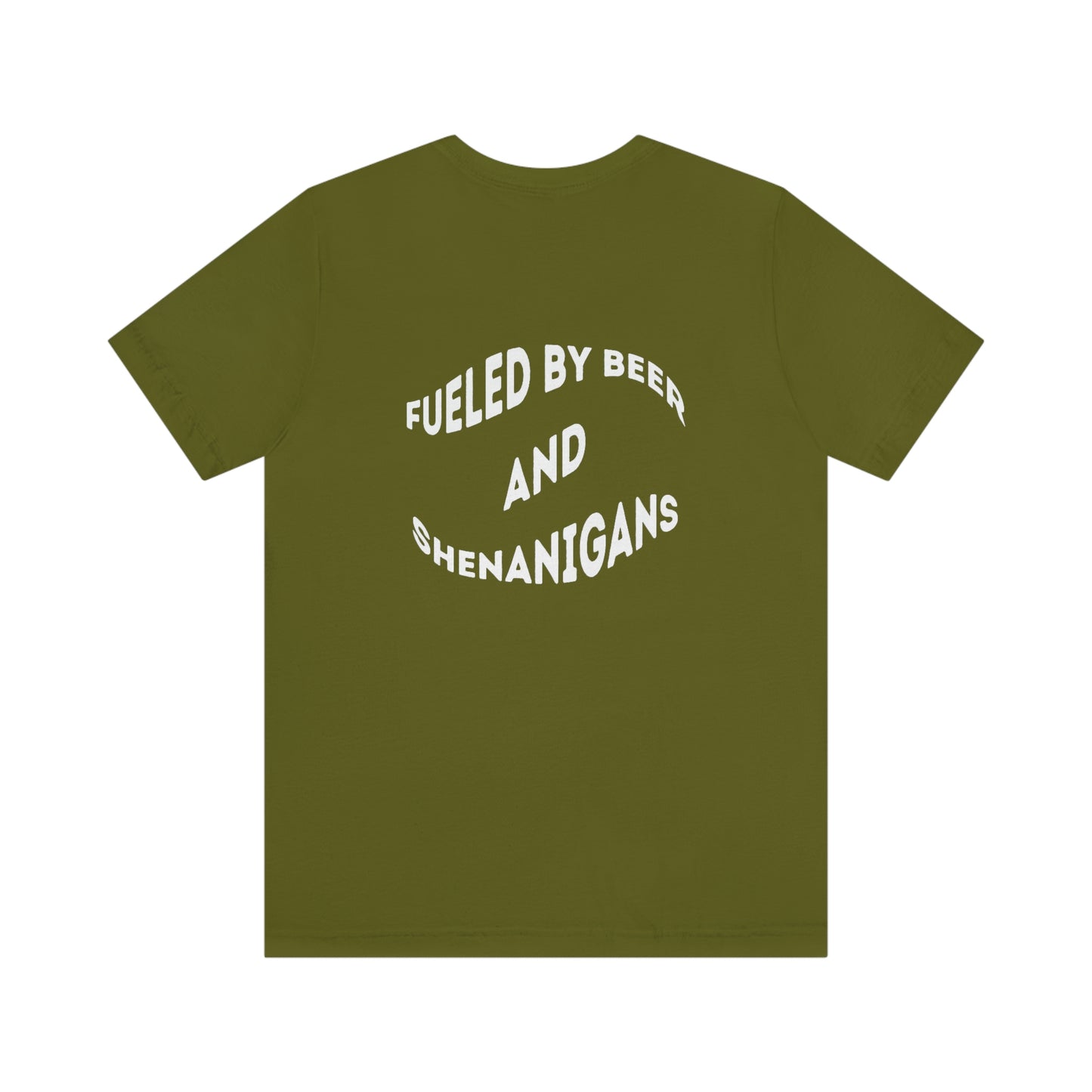 Fueled by beer & shenanigans St. Patrick's Day T-shirt Double sided S-3XL 7 Colors