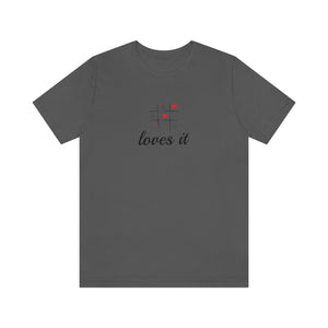 Unisex Loves It TIC TAC TOE Short Sleeve T-shirt 4 Colors / S- 3XL Great couples shirt