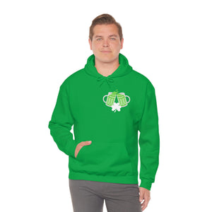 Fueled by Beer & Shenanigans Double Printed Hooded Sweatshirt S- 2XL