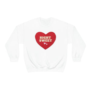 Right Sweet Felt Heart Newfoundland Crewneck Sweatshirt S-3XL