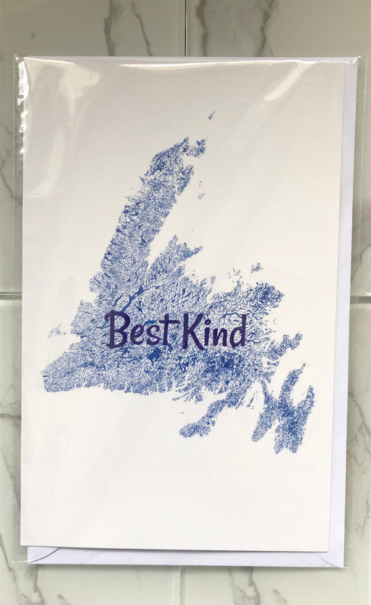 Newfoundland Best Kind Watercolor 5x7 Greeting Card