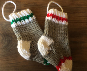 Nan’s knitted socks, hats and mitts ORNAMENTS